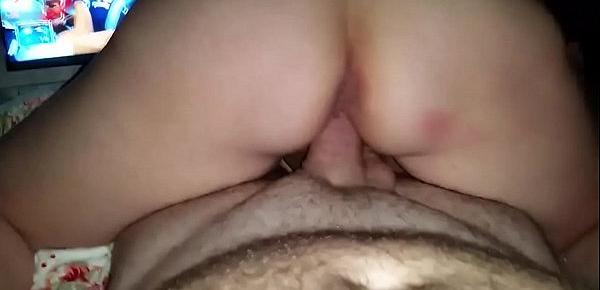  amature wife rides cock reverse cowgirl pov